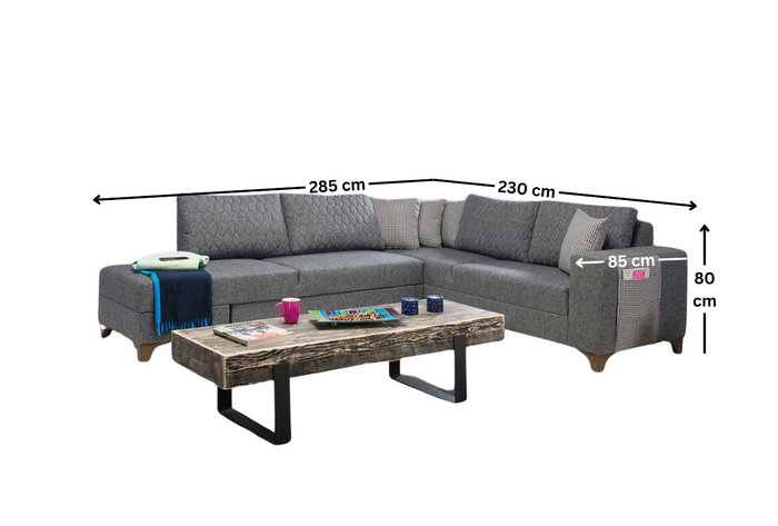 Atelier Del Sofa Loft Left - Sofá-cama de esquina Gris Atelier Del Sofa Loft Left - Sofá-cama de esquina Gris